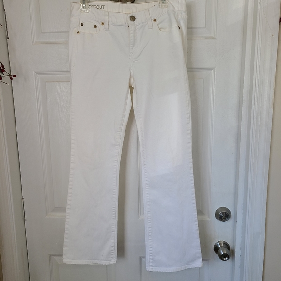 J. CREW Woman's Bootcut Jean's, Size: 29S Color: White - Picture 4 of 16